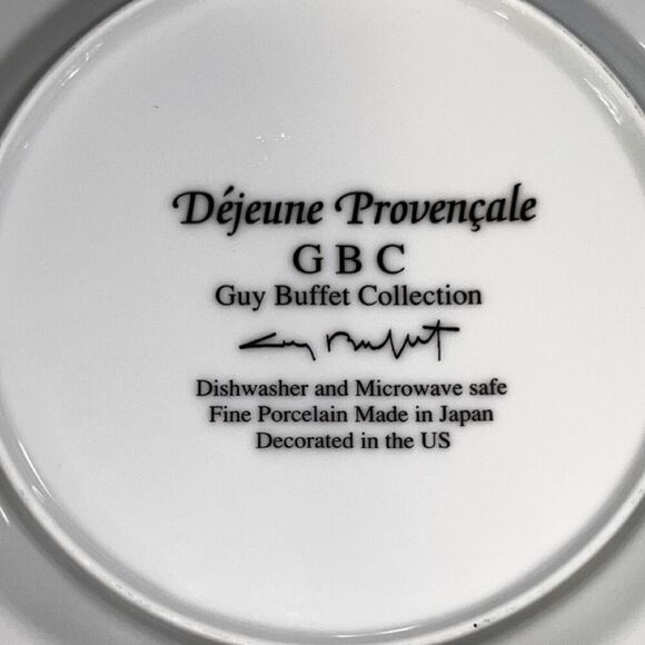 Salad Plate Santa Barbara Guy Buffet Dining Scene 8" Plate - Picture 3 of 3